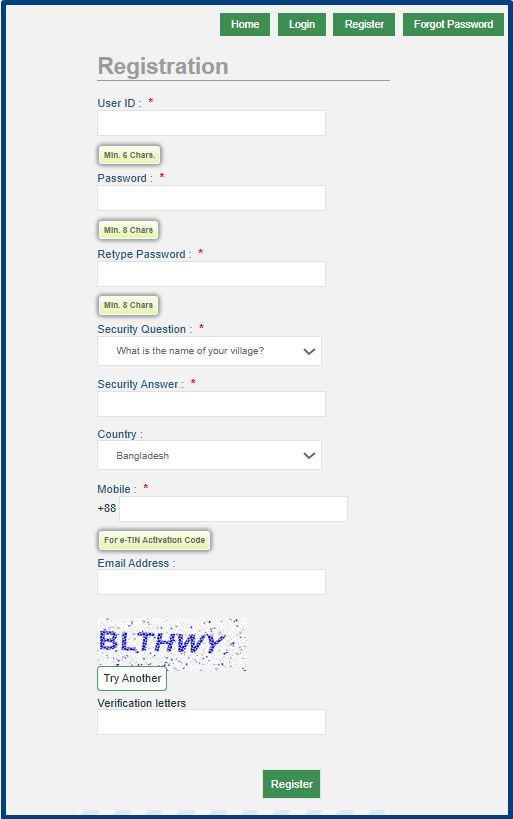 E-TIN Certificate Registration Guide Online in Bangladesh 2026 3 e tin registration Bangladesh Online